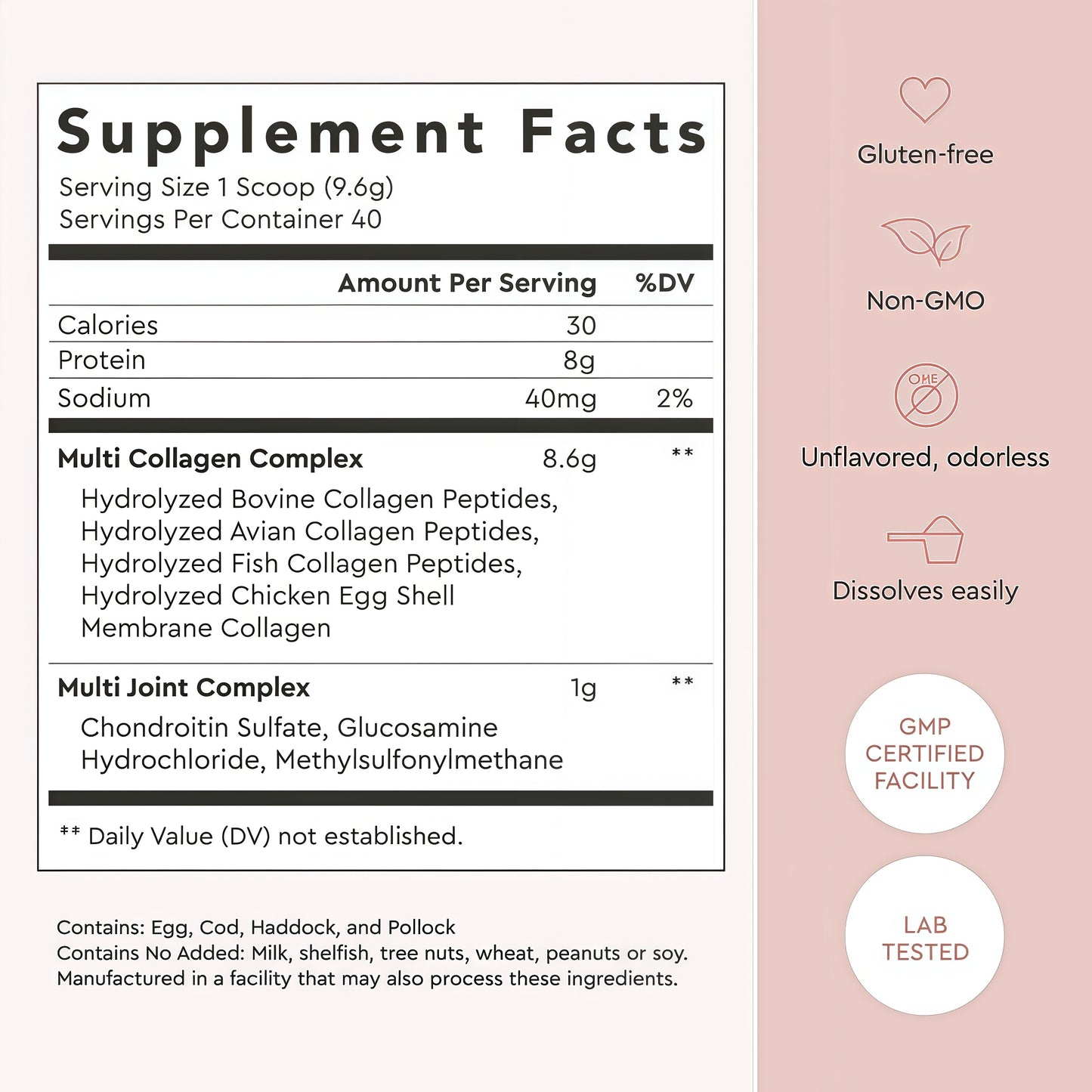 Alaya Multi Collagen Powder Supplement 40 Servings